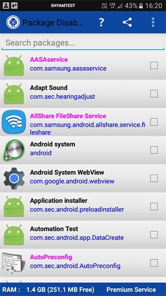 صورة لـ كيفية جعل Samsung One UI تبدو مثل واجهة Stock Android | packsage_disabler_pro_settings-El692Jfs-DzTechs
