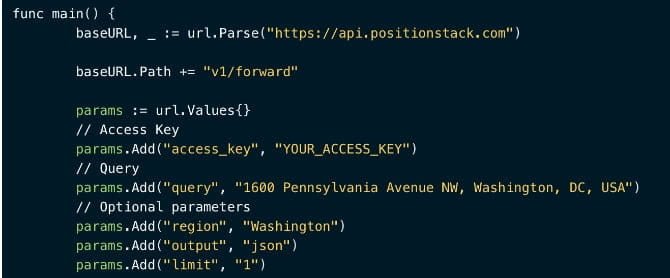 صورة لـ الحصول على المزايا المفيدة للترميز الجغرافي باستخدام API Positionstack | positionstack_go_example-9KfmxJfs-DzTechs