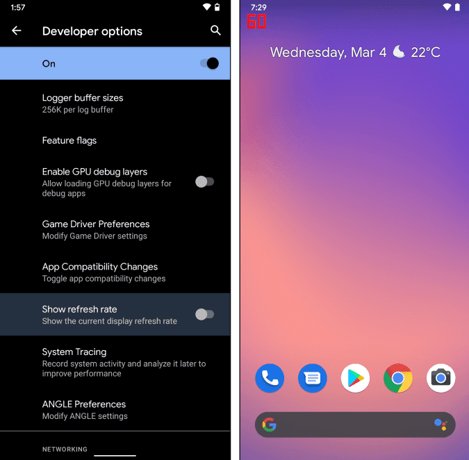 صورة لـ نظام Android 11 الجديد: أفضل الميزات حتى الآن | refresh-rate-android-11-DzTechs