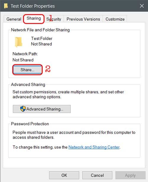 صورة لـ كيفية الوصول إلى مجلدات Windows المشتركة من Mac؟ | share_folder_properties-Vidr0Jfs-DzTechs