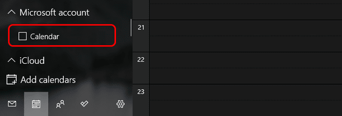 صورة لـ كيفية مزامنة تقويم iCloud الخاص بك مع Windows 10 | uncheck_microsoft_events-fvD80Jfs-DzTechs