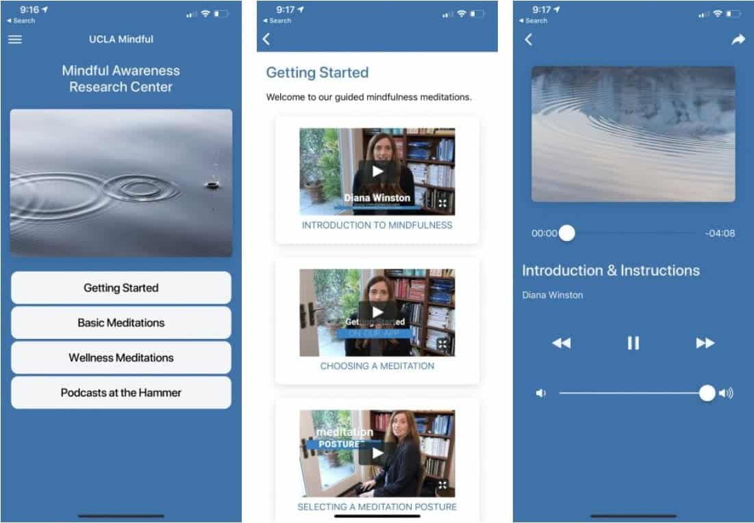 صورة لـ أفضل تطبيقات التهدئة للاسترخاء وإزالة القلق وتصفية عقلك | 10._UCLA_Mindful-ZWBRIRfs-DzTechs