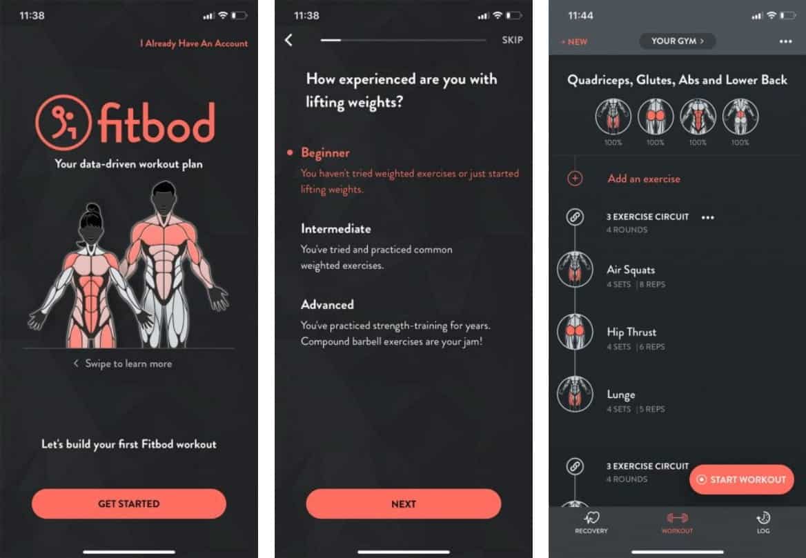 صورة لـ أفضل تطبيقات اللياقة البدنية المجانية لأجهزة iPhone من أجل أن تُبصح نشطًا أكثر | 3._Fitbod-WseOBSfs-DzTechs
