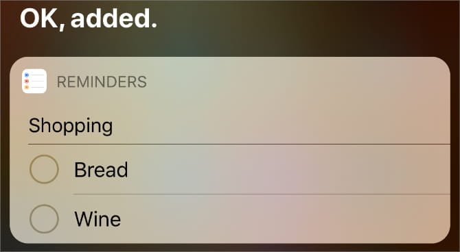 صورة لـ استخدام Apple Reminders و Siri لإنشاء قوائم التسوق على iPhone | Adding_multiple_items_to_shopping_list_using_Siri-yTGv3Kfs-DzTechs