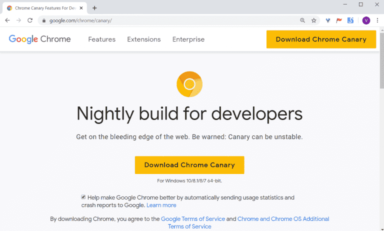 صورة لـ كيفية تشغيل نُسخ مستقلة متعددة من Google Chrome | CHrome_Canary_768x462-mT1HsRfs-DzTechs
