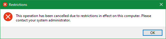 صورة لـ أفضل طرق التعديل في سياسة مجموعة Windows التي تجعل الكمبيوتر الخاص بك أفضل | Control_Panel_Restricted-RoapoSfs-DzTechs