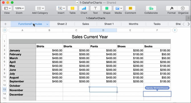 صورة لـ كيفية التعاون في الوقت الفعلي باستخدام Pages و Numbers و Keynote على الـ Mac | EditorNameRealTime_NumbersMac-UpSDRSfs-DzTechs