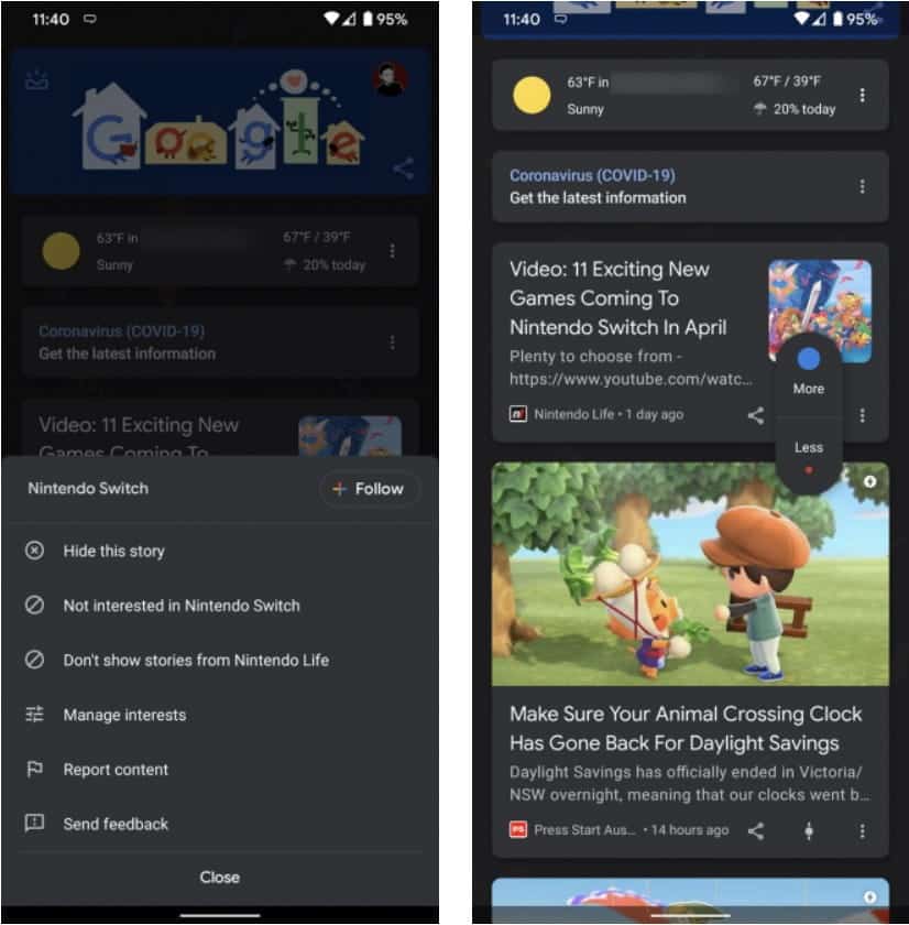 صورة لـ ما هي Google Discover؟ كيفية الإستفادة من موجز Google على Android بشكل مثالي | Give_Feedback_on_Existing_Cards-pZlmASfs-DzTechs