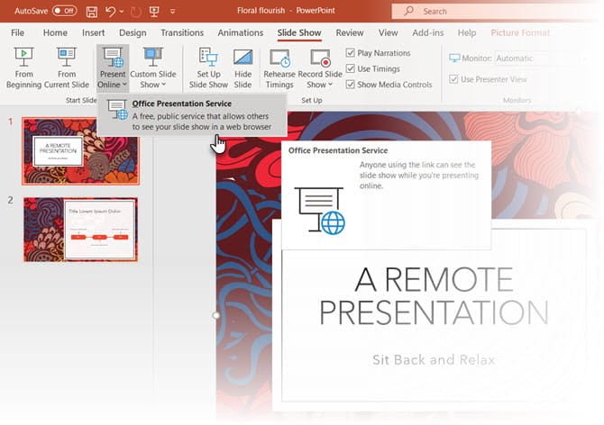 صورة لـ أفضل الأدوات لبدء عرض تقديمي عبر الإنترنت من أي مكان | Microsoft_PowerPoint_Online_Presentation-O1d29Rfs-DzTechs
