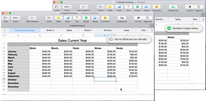 صورة لـ كيفية التعاون في الوقت الفعلي باستخدام Pages و Numbers و Keynote على الـ Mac | OfflineOnlineMessages_NumbersMac-V2SDRSfs-DzTechs