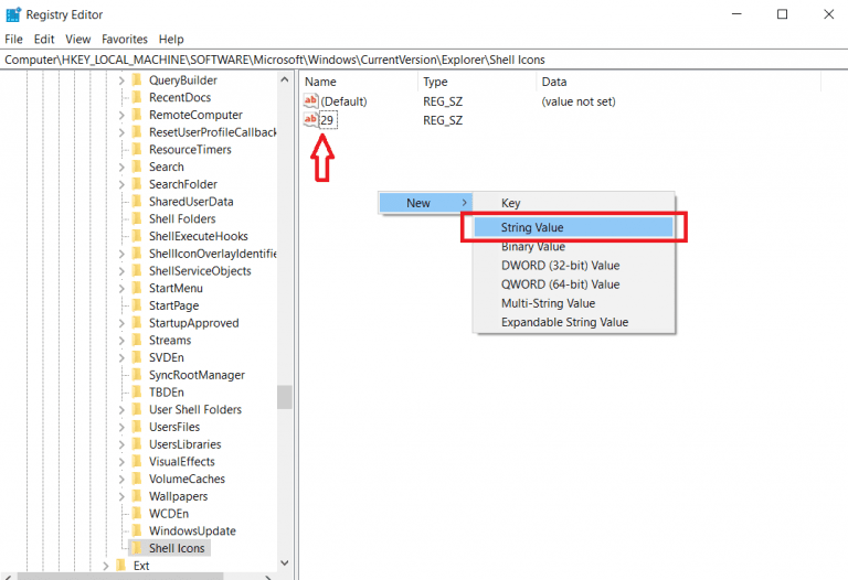صورة لـ كيفية إزالة تراكب السهم على أيقونة الاختصار على نظام Windows 10 | Registry_4_768x526-pO82xRfs-DzTechs