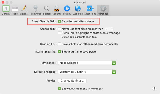 صورة لـ أهم إعدادات Safari التي يجب تغييرها للإستفادة من تصفح أفضل على الـ Mac | SafariShowFullWebsiteAddress_Mac-4EUTxSfs-DzTechs