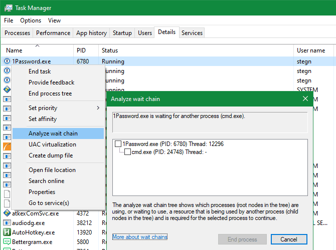 صورة لـ أفضل حيل مدير مهام Windows التي ربما لم تكن تعرفها | Task_Manager_Analyze_Wait_Chain-5Tu7RSfs-DzTechs