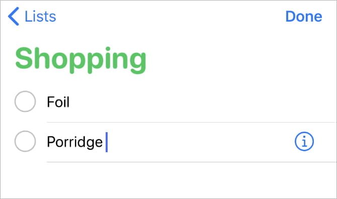 صورة لـ استخدام Apple Reminders و Siri لإنشاء قوائم التسوق على iPhone | Typing_new_items_to_shopping_list_on_iPhone-c7Hv3Kfs-DzTechs
