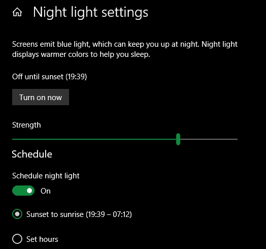 صورة لـ بعد تثبيت Windows 10: الأشياء التي يجب عليك القيام بها | Windows_10_Night_Light-De1BoSfs-DzTechs