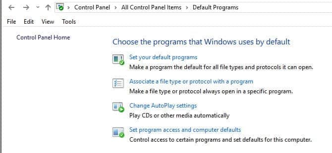 صورة لـ كيفية تغيير التطبيقات والإعدادات الافتراضية في Windows 10 | Windows_Control_Panel_Default_Programs-jfwgcTfs-DzTechs