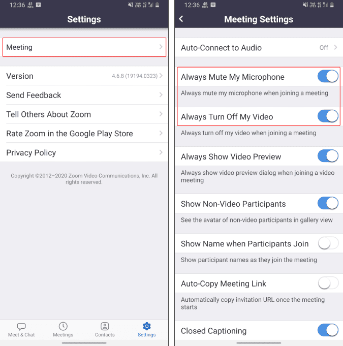 صورة لـ أفضل النصائح والحيل على Zoom لإدارة مؤتمرات الفيديو الخاصة بك بشكل أفضل | auto_mute_my_audio_video-NXDVbSfs-DzTechs