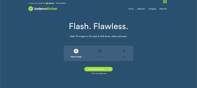صورة لـ تثبيت Ubuntu على الكمبيوتر باستخدام محرك أقراص USB محمول | balenaEtcher_Download_Screenshot-jhkMWSfs-DzTechs