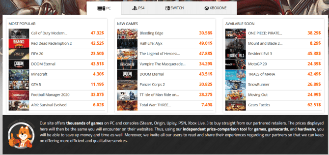 صورة لـ أفضل مواقع الويب للحصول على الصفقات والتخفيضات لألعاب الفيديو | dlcompare-78CX2Rfs-DzTechs