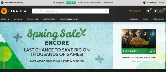 صورة لـ أفضل مواقع الويب للحصول على الصفقات والتخفيضات لألعاب الفيديو | fanatical-ZMCX2Rfs-DzTechs