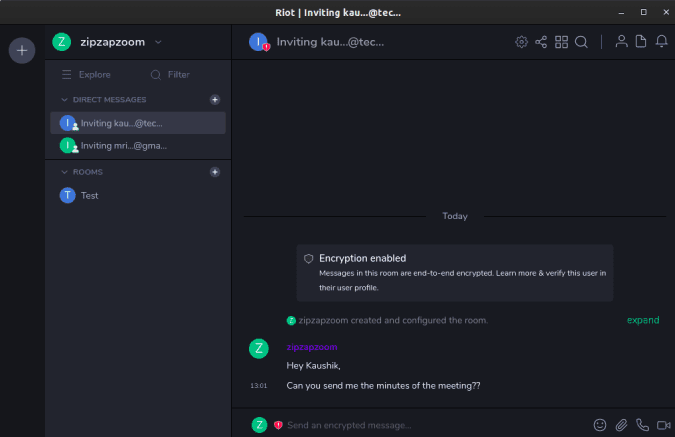 صورة لـ البدائل الآمنة والمفتوحة المصدر لـ Zoom لإجراء مكالمات الفيديو الجماعية | riot_im-poydSRfs-DzTechs