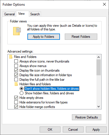 صورة لـ كيفية إخفاء الملفات والمجلدات ومحركات الأقراص في Windows 10 | windows_explorer_toggle_hidden_files-mnOFsSfs-DzTechs