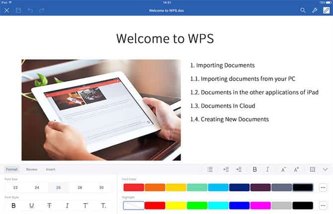 صورة لـ التطبيقات المُميزة لمعالجة الكلمات على الـ iPad: تحسين إنتاجيتك وإبداعك | wps_ipad-SlHKBSfs-DzTechs