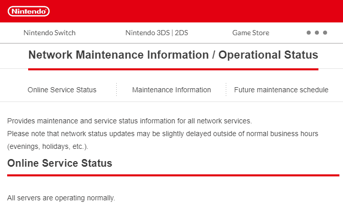 صورة لـ لم يتصل Nintendo Switch الخاص بك بالإنترنت؟ إليك ما يجب فعله | 04_Nintendo_Network_Status_Page_670x408-PxrWzTfs-DzTechs
