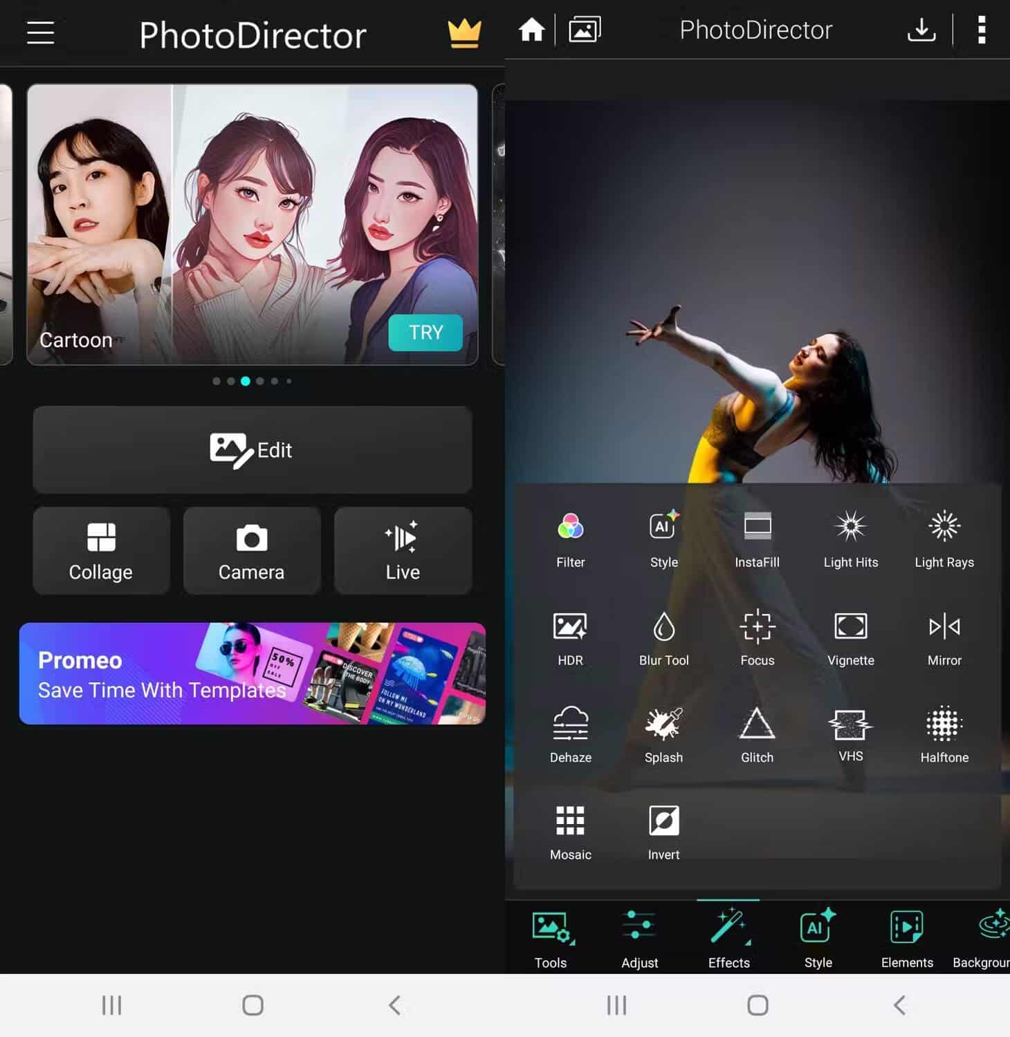 صورة لـ أفضل تطبيقات تحرير الصور لأجهزة iPhone و Android | 21Photodirector-templates