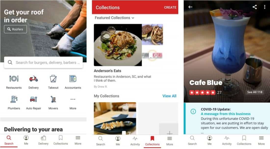 صورة لـ أفضل تطبيقات إنتقاء المطاعم لمساعدتك على تحديد مكان تناول العشاء التالي | 5._Yelp-b8p8HTfs-DzTechs