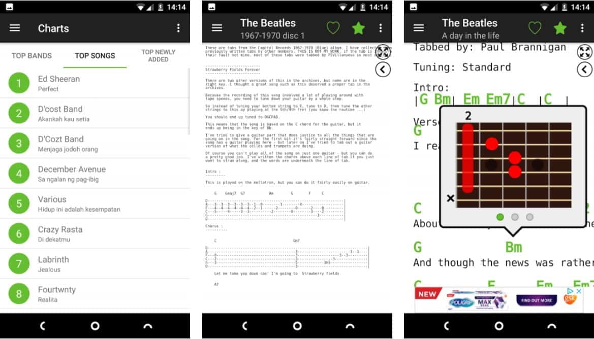 صورة لـ أفضل تطبيقات Android للموسيقيين للتسجيل الموسيقي والتلحين والمزيد | 6._Guitar_Chords_and_Tabs-cFT4vWfs-DzTechs