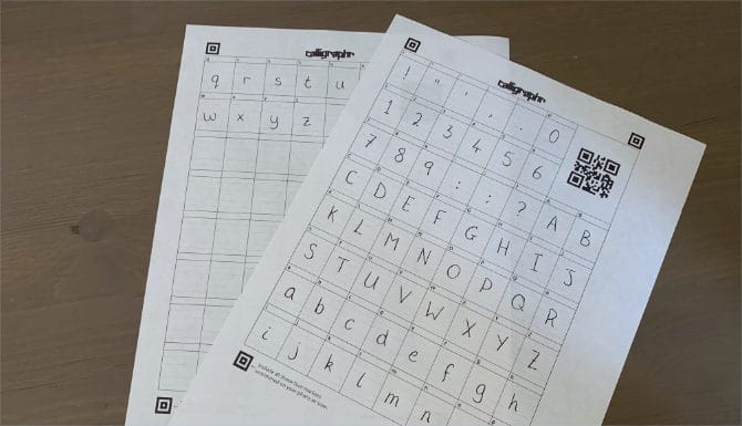 صورة لـ كيفية تحويل خط كتابتك اليدوية إلى خط إلكتروني مخصص | Completed_handwriting_font_template_670x385-TRnJEUfs-DzTechs