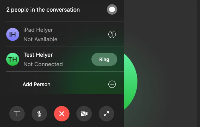 صورة لـ كيفية استخدام Group FaceTime على الـ Mac أو iPhone أو iPad للمكالمات الجماعية | FaceTime_controls_sidebar_on_Mac-PjVGBTfs-DzTechs