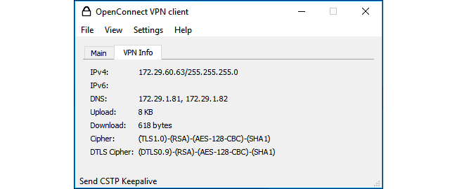 صورة لـ أفضل تطبيقات VPN المجانية لأجهزة Mac (مع بدائل إضافية) | OpenConnect_GUI_Home-XkkWnUfs-DzTechs