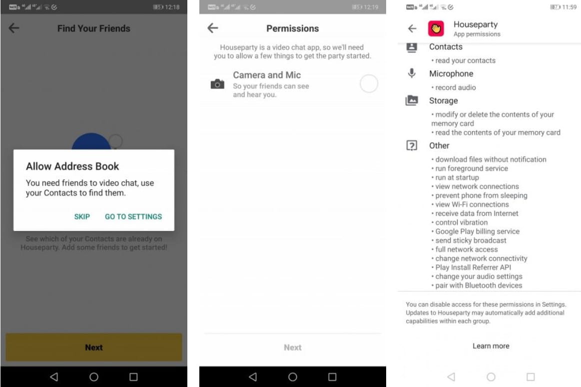 صورة لـ ما تحتاج إلى معرفته حول خصوصية وأمان Houseparty | What_Permissions_Does_Houseparty_Request-e3BPNTfs-DzTechs