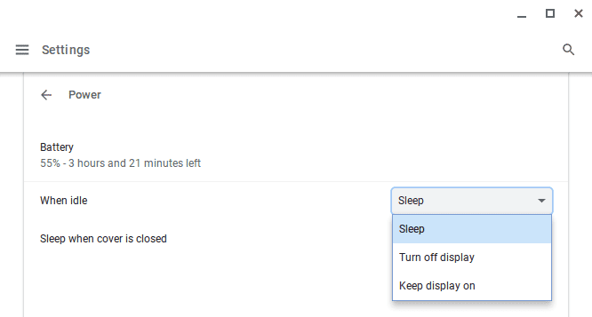 صورة لـ أفضل النصائح الأساسية لمستخدمي Chromebook الجدد | chromebook_idle_power_options-tRk6dWfs-DzTechs