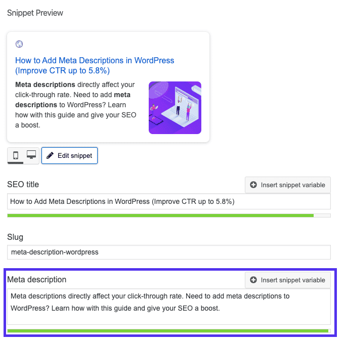 صورة لـ كيفية زيادة الزيارات العضوية لموقع الويب بنسبة كبيرة خلال عام واحد: نصائح لتحسين جذب الجمهور | meta-description-yoast-seo-2-DzTechs-DzTechs