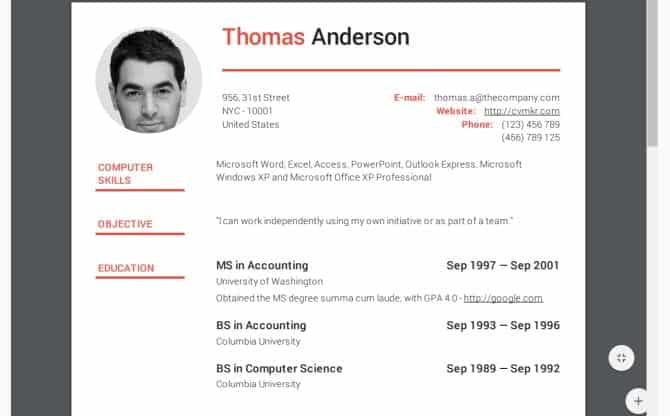 صورة لـ أفضل مواقع إنشاء السيرة الذاتية لإنشاء سيرتك الذاتية باحترافية عبر الإنترنت | resume_builder_online_4-69JYMUfs-DzTechs