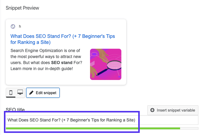 صورة لـ كيفية زيادة الزيارات العضوية لموقع الويب بنسبة كبيرة خلال عام واحد: نصائح لتحسين جذب الجمهور | title-tag-yoast-seo-2-DzTechs-DzTechs