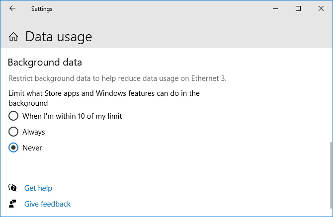 صورة لـ كيفية الحد من استخدام البيانات وعرض النطاق الترددي في Windows 10 | windows_10_background_data_670x437-nMOaRUfs-DzTechs