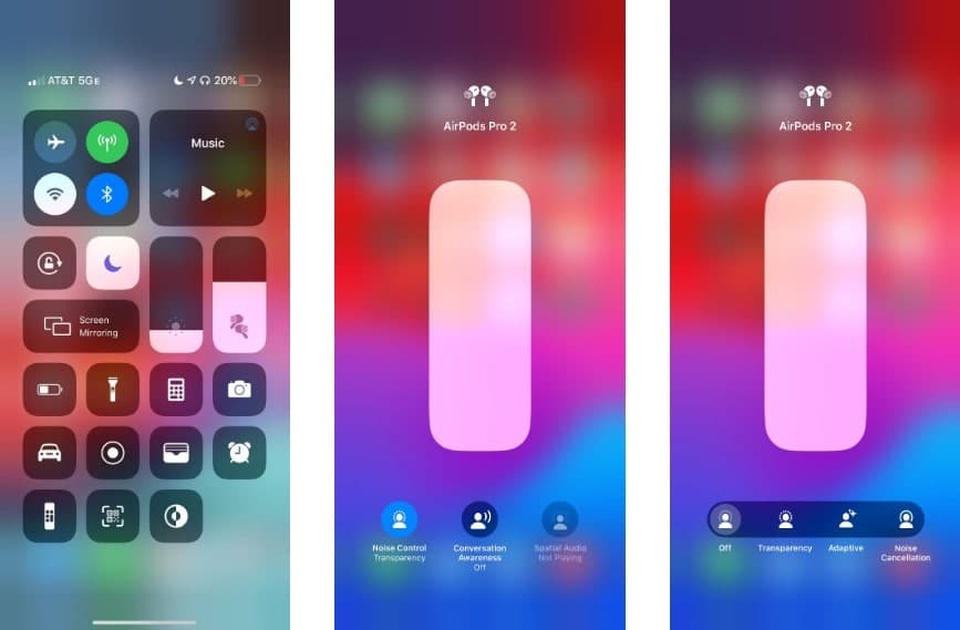 صورة لـ أفضل الطرق لتحسين جودة الصوت على AirPods Pro | 2.-Toggle-the-Noise-Control-Settings-min