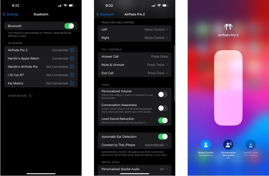 صورة لـ أفضل الطرق لتحسين جودة الصوت على AirPods Pro | 6.-Disable-Conversation-Awareness-min