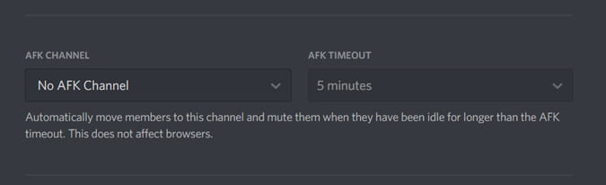 صورة لـ كيفية إنشاء وإدارة خادم Discord الخاص بك | AFK_channel_on_Discord-pUoP5Xfs-DzTechs