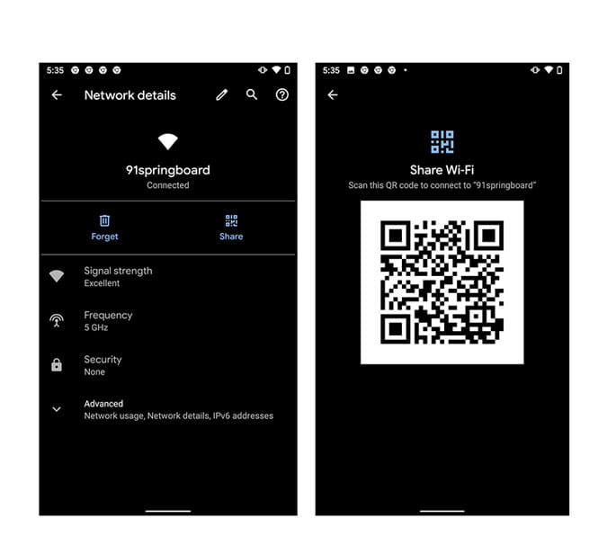 صورة لـ أفضل التطبيقات لإنشاء رمز QR لمشاركة كلمة مرور Wifi من هاتف إلى آخر | Android_10_Wifi_SHare-I1nDQKfs-DzTechs