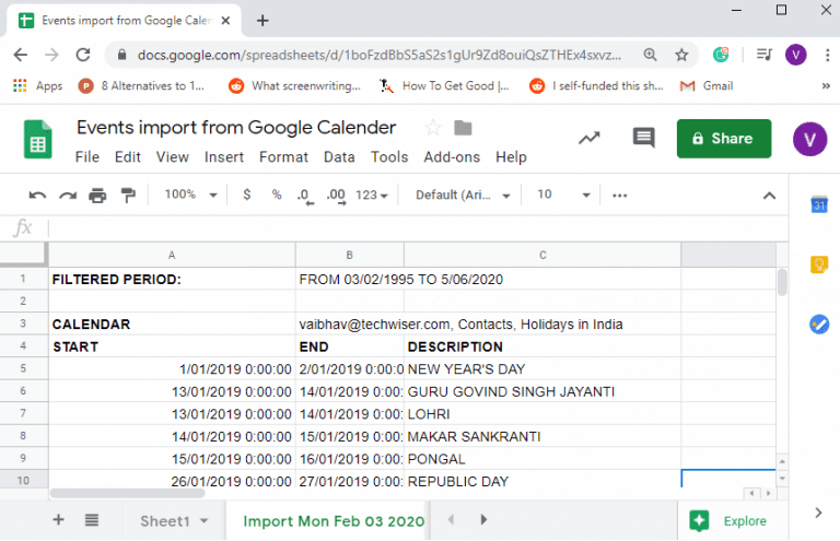 صورة لـ أفضل الإضافات لـ “جداول بيانات Google” لإدارة البيانات ومُعالجتها (2023) | Google_Calender_768x495-GsYstLfs-DzTechs