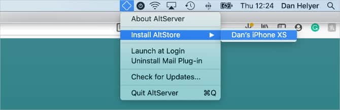 صورة لـ كيفية تثبيت تطبيقات المحاكاة على iPhone باستخدام 4 طرق سهلة | Install_AltStore_option_from_menu_bar_app_on_Mac-OEFigOfs-DzTechs