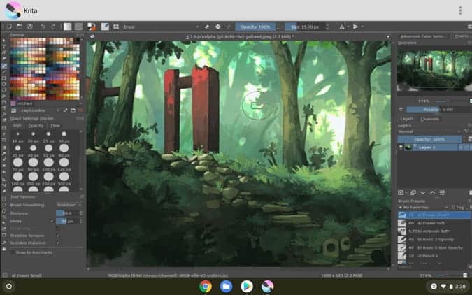 صورة لـ أفضل تطبيقات الرسم والتلوين لجهاز Chromebook | Krita-BVtZEYfs-DzTechs