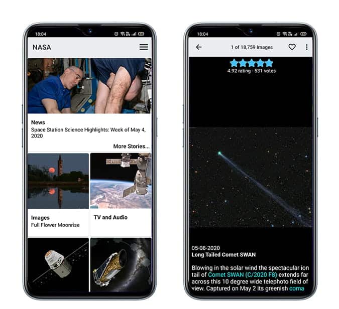 صورة لـ أفضل تطبيقات علم الفلك لنظامي iOS و Android | Nasa-eY9ElXfs-DzTechs