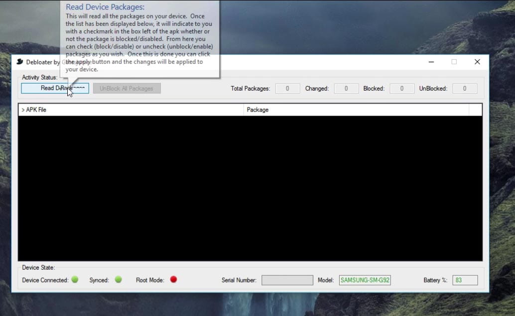 صورة لـ كيفية تعطيل تطبيقات Bloatware على هواتف Samsung One UI بدون صلاحيات الروت | Read_device_packages_-ZTG5QKfs-DzTechs
