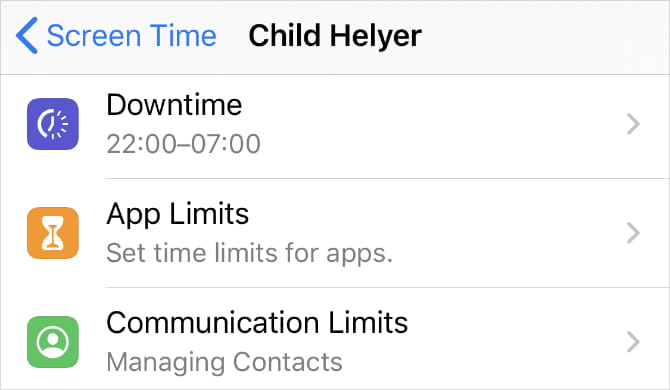 صورة لـ شرح ميزة المشاركة العائلية من Apple: ما تحتاج إلى معرفته وكيفية استخدامها | Screen_Time_setting_options_for_childs_Family_Sharing_account-4O0NLNfs-DzTechs